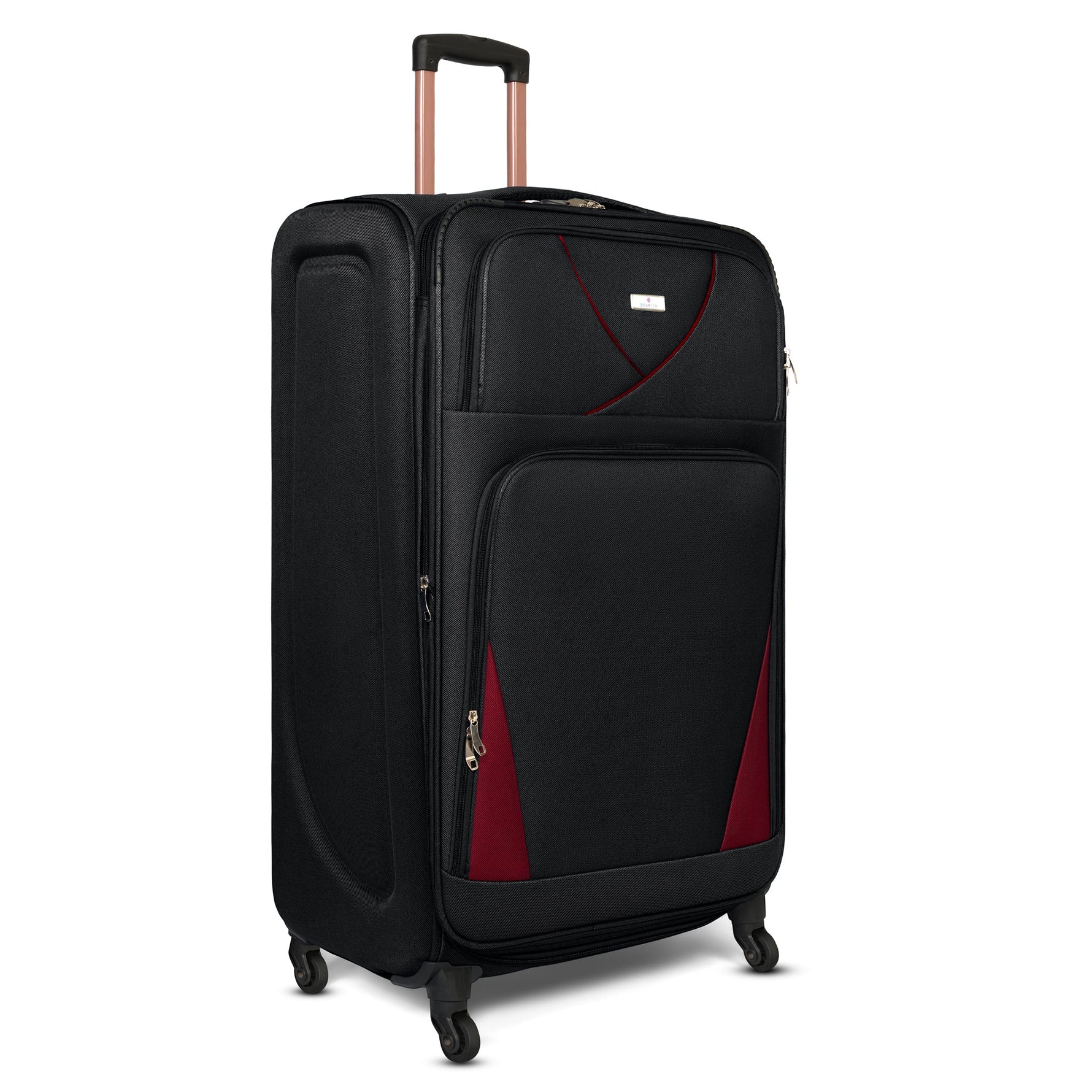 4 - Wheel Suitcase Set Soft Shell Luggage, Set of 4 L,M,S,Cabin - Assorted Colours - Bargainia.com - 