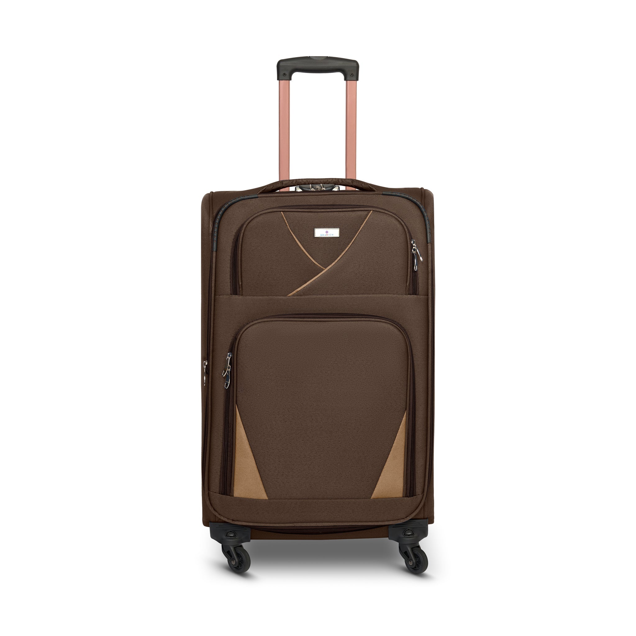 4-Wheel Suitcase Set Soft Shell Luggage, Set of 4 L,M,S,Cabin - Assorted Colours