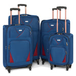4 - Wheel Suitcase Set Soft Shell Luggage, Set of 4 L,M,S,Cabin - Assorted Colours - Bargainia.com - 