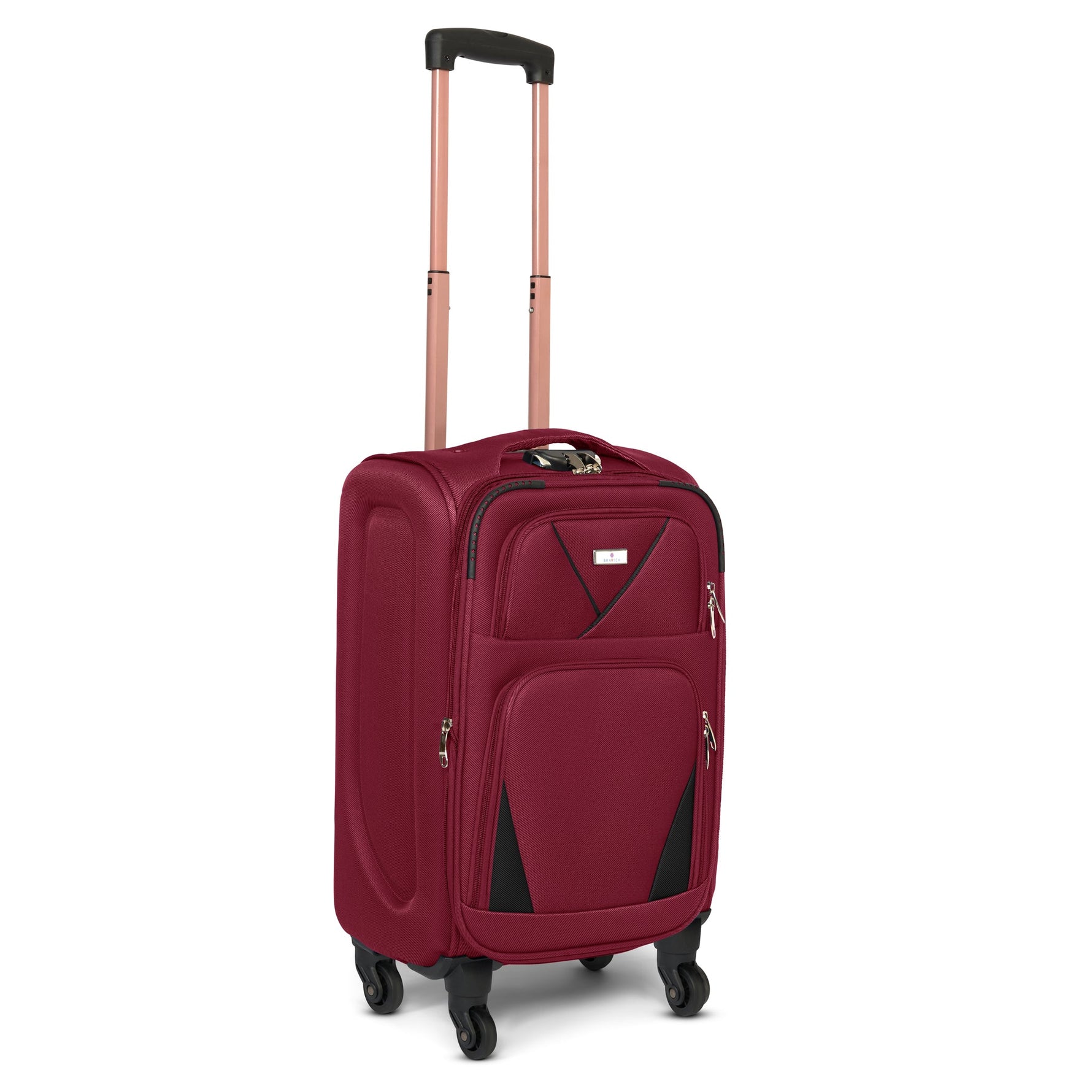 4 - Wheel Suitcase Set Soft Shell Luggage, Set of 4 L,M,S,Cabin - Assorted Colours - Bargainia.com - 