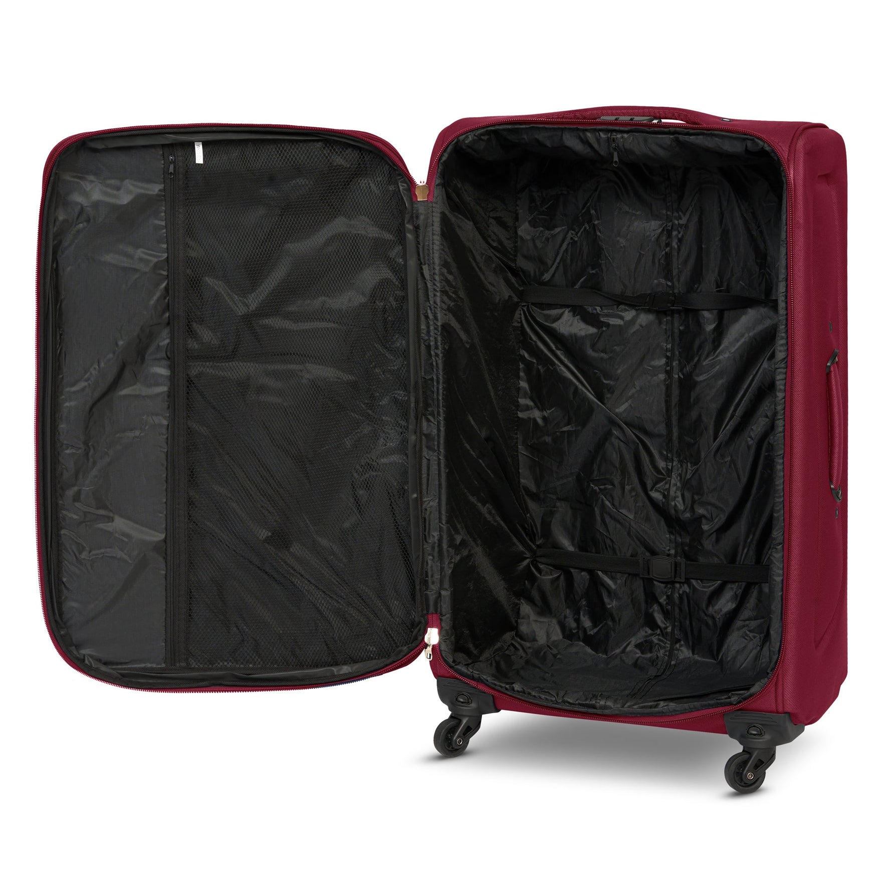 4 - Wheel Suitcase Set Soft Shell Luggage, Set of 4 L,M,S,Cabin - Assorted Colours - Bargainia.com - 