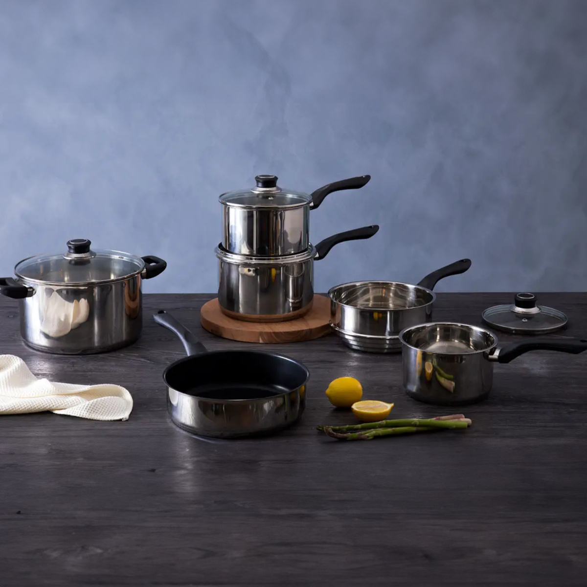 Crosse 6 Piece Stainless Steel Cookware Set