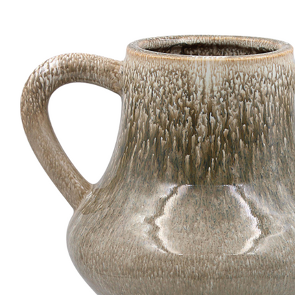 Pompeii Grey Reactive Glass Ceramic Flower Double Curved Vase Small, Medium, Large-Bargainia.com