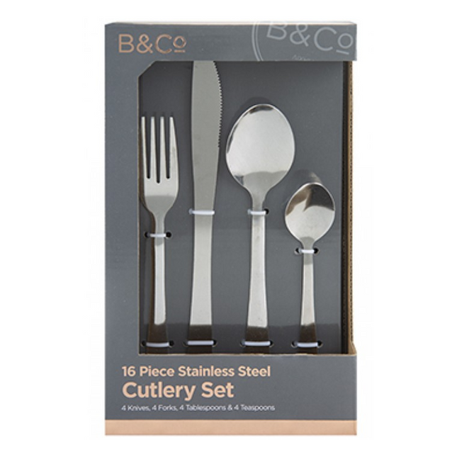 16Pc Stainless Steel Cutlery Set-5050565616463-Bargainia.com