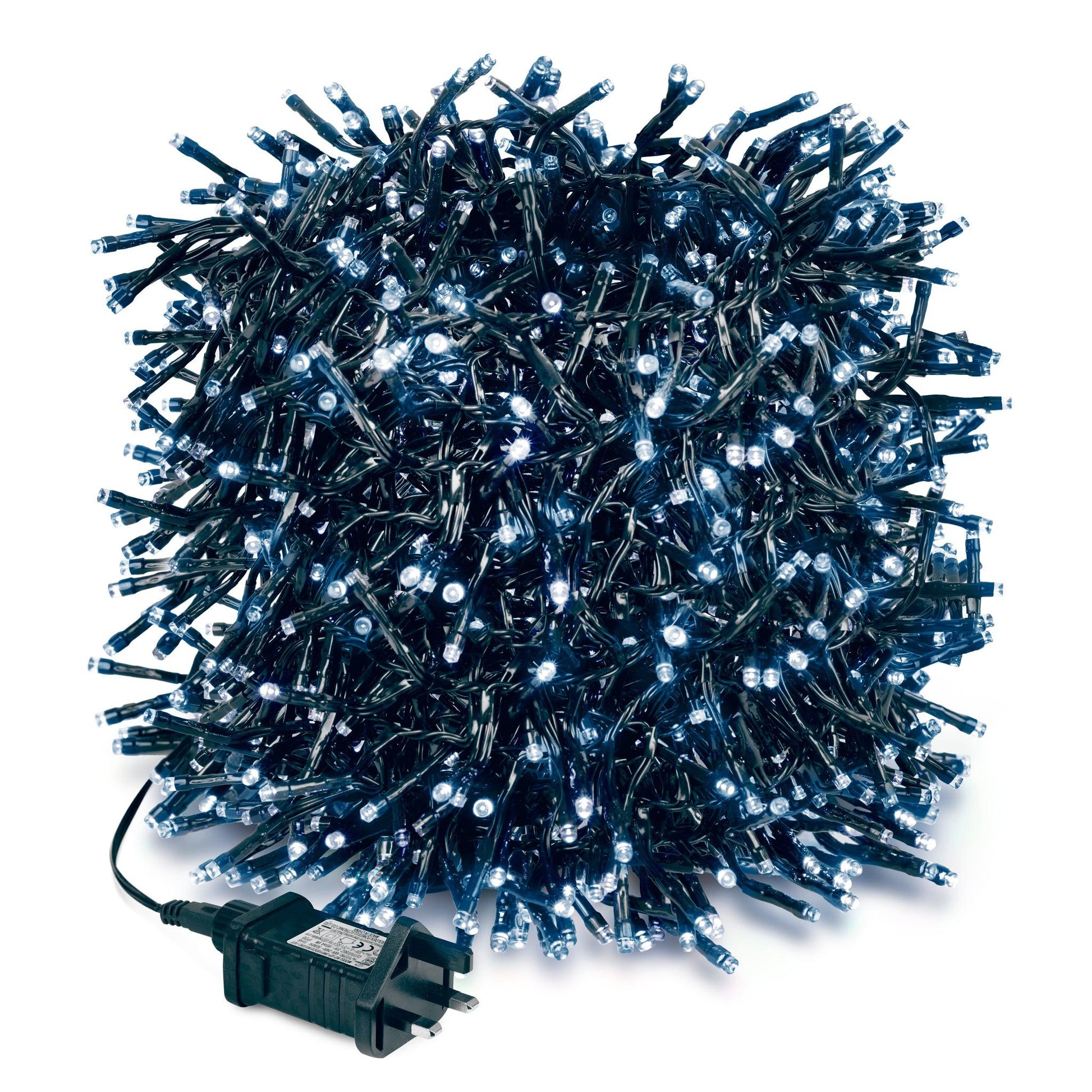 480 LED Cluster Lights Indoor/Outdoor - Cold White - 6m Lighting Clearance