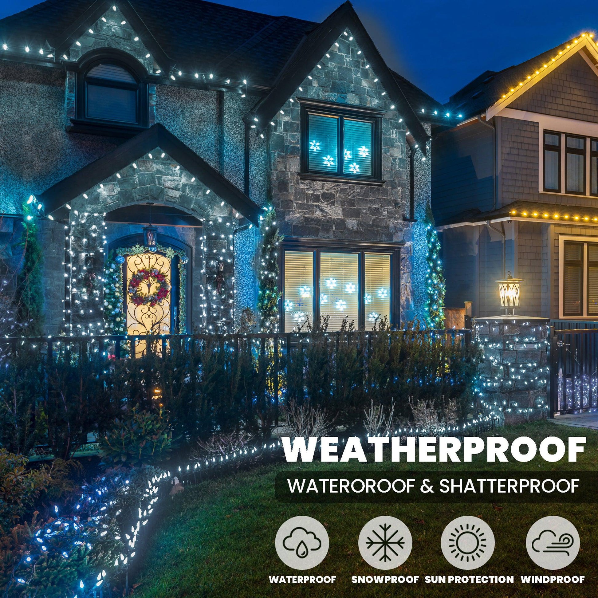 480 LED Cluster Lights Indoor/Outdoor - Cold White - 6m Lighting Clearance