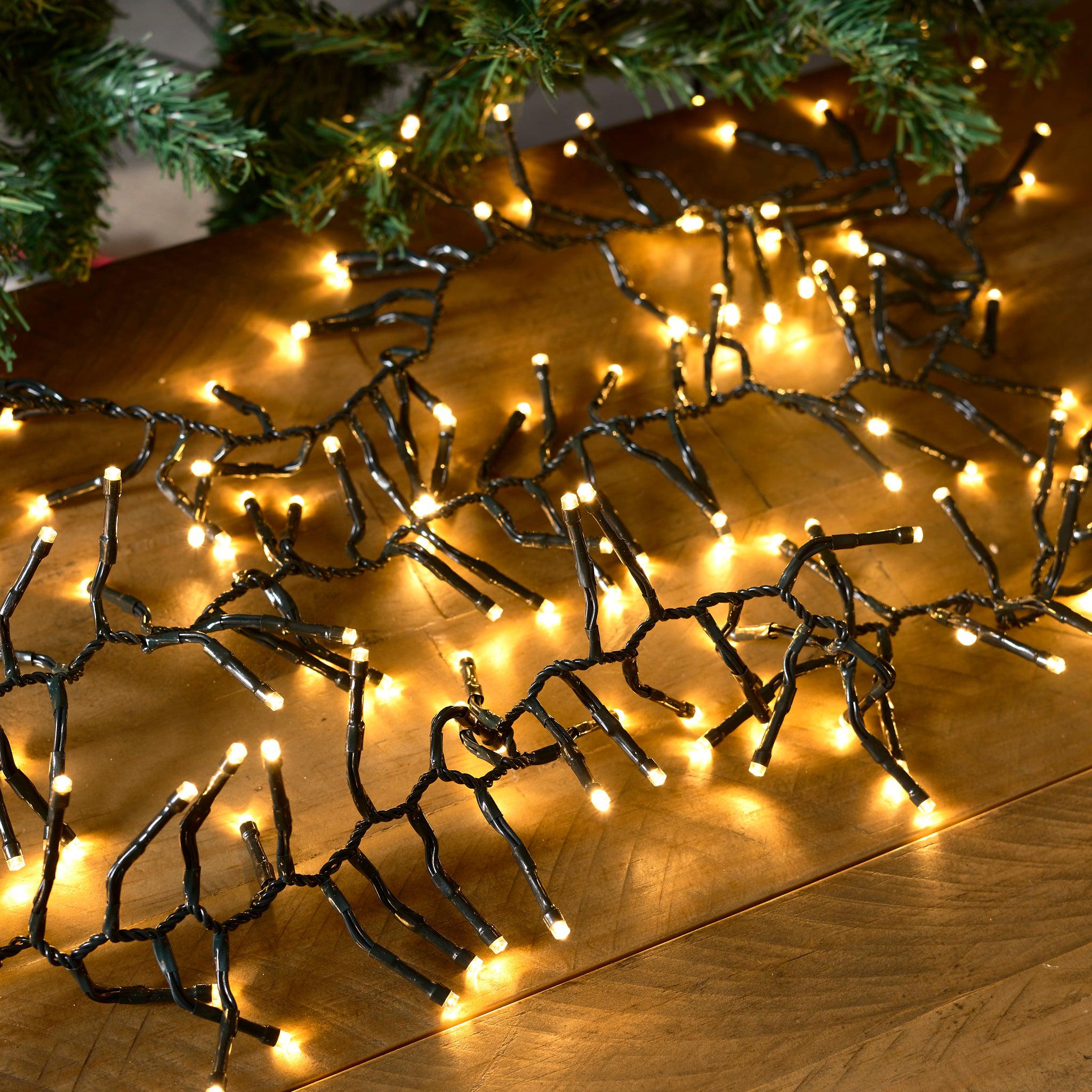 480 LED Cluster Lights Indoor/Outdoor - Warm White - 6m Lighting Clearance