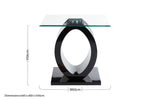 Halo O Shaped Side Table With Black Base