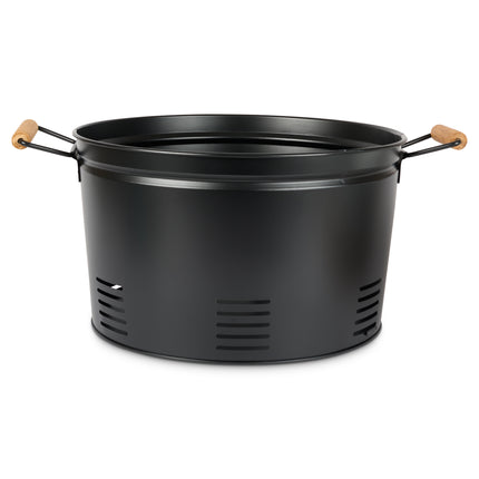 Gusta Round Compact Portable BBQ Barbecue Black 35cm