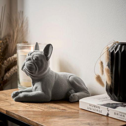 French Bulldog Figurine - Grey Velvet - Lying-5010792476490-Bargainia.com