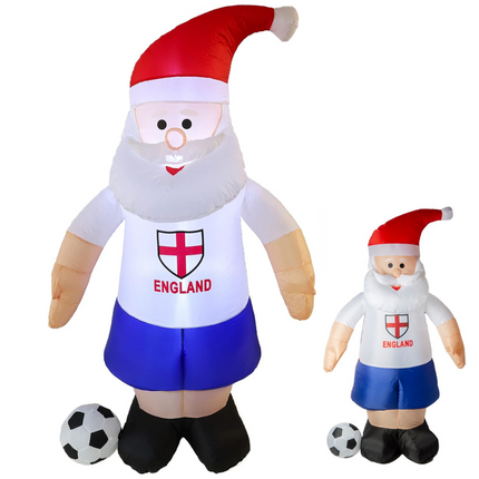 Christmas Outdoor Inflatable LED Football Santa Decoration - 1.8M