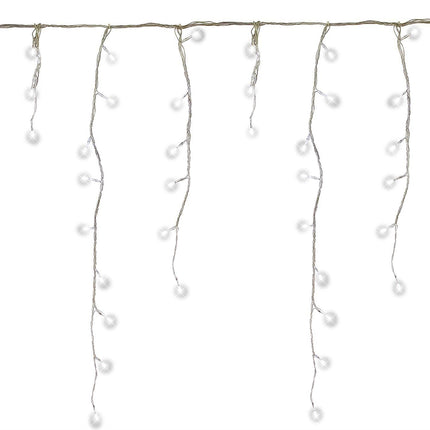 LED Indoor & Outdoor Snowing Icicle Lights with White Cable (360 Lights) - White Lights-8800228216823-Bargainia.com