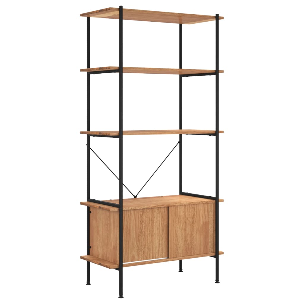 5 - Tier Shelving Unit with Cabinet 80x40x163 cm Steel and Engineered Wood - Bargainia.com - 