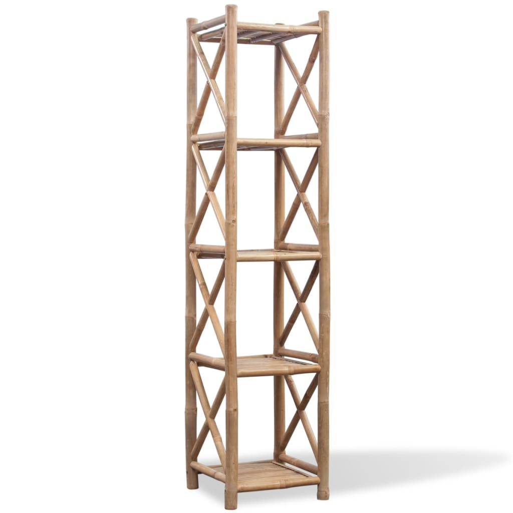 5 - Tier Square Bamboo Shelf - Bargainia.com - 8718475954194 - 242493
