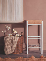 Bosie Beige Woven Chevron Throw