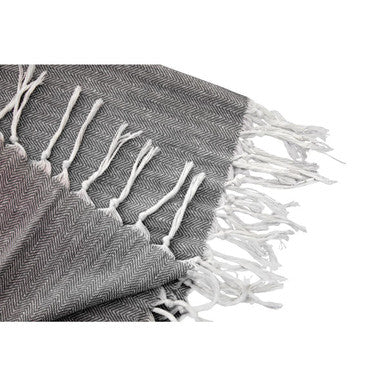 Thread and Loom Black Hammam Towel