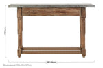 Elementary Antique Wood Finish Console Table