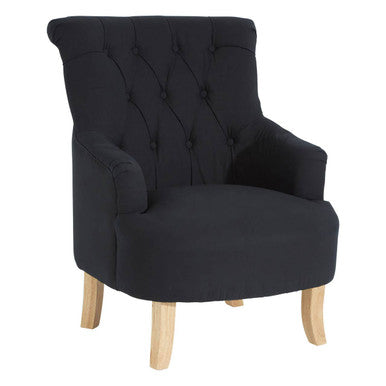 Hampstead Black Cotton Armchair