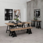 Hampstead Pine Wood And Iron Dining Table