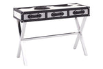 Kensington Townhouse Black And White Genuine Cowhide Console Table