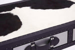 Kensington Townhouse Black And White Genuine Cowhide Console Table