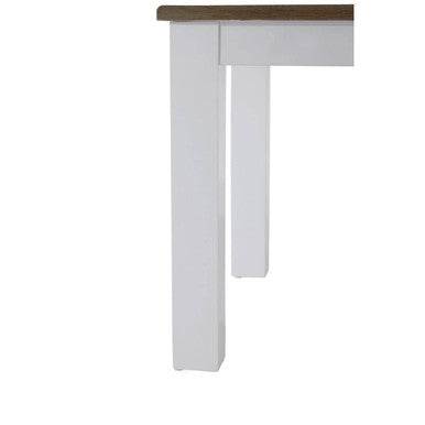 Hampstead Oak Top White Dining Table