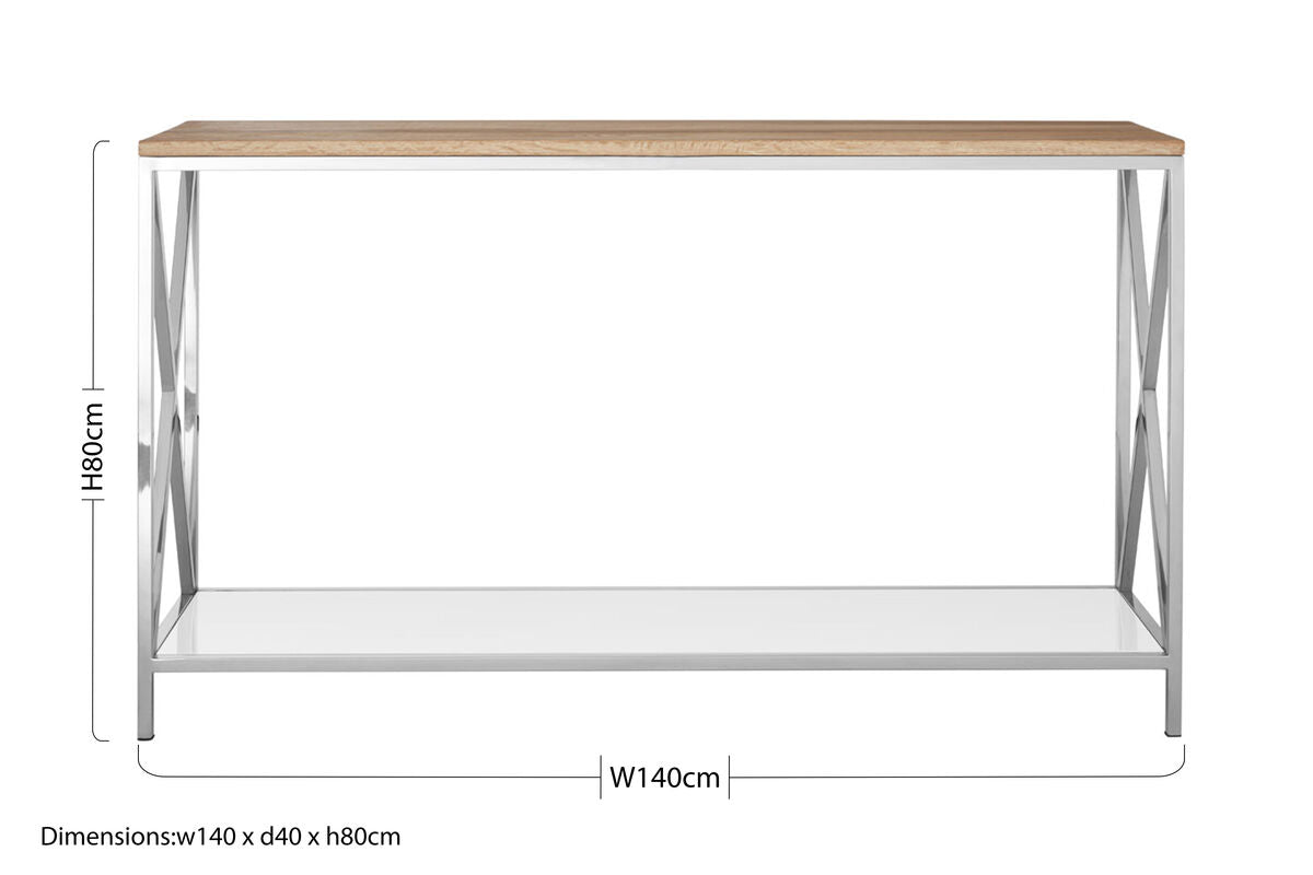 Chiswick Oak Wood Console Table