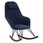 Kolding Blue Fabric Rocking Chair