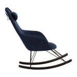 Kolding Blue Fabric Rocking Chair