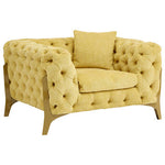 Esme Pistachio Green Tufted Armchair