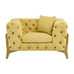 Esme Pistachio Green Tufted Armchair