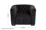 Fenton Black Fabric Armchair