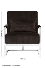 Gatsby Black Fabric Armchair