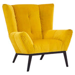 Maiko Yellow Fabric Armchair