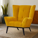 Maiko Yellow Fabric Armchair
