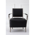 Moda Black Leather Armchair