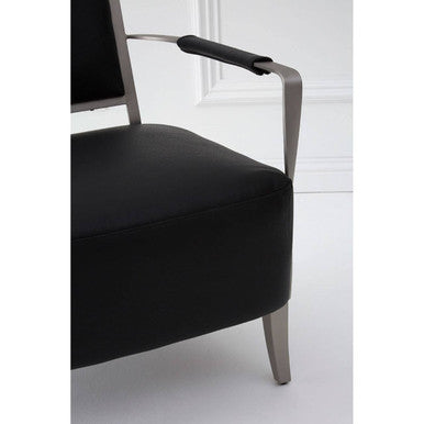 Moda Black Leather Armchair