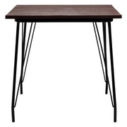 District Black Metal And Elm Wood Dining Table