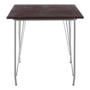 District Grey Metal And Elm Wood Dining Table
