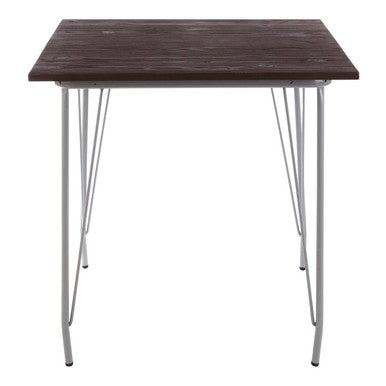 District Grey Metal And Elm Wood Dining Table