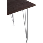 District Grey Metal And Elm Wood Dining Table