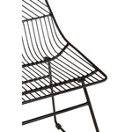 District Small Black Metal Wire Chair