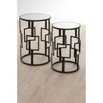 Avantis Set of 2 Square Design Black Tables
