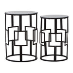 Avantis Set of 2 Square Design Black Tables