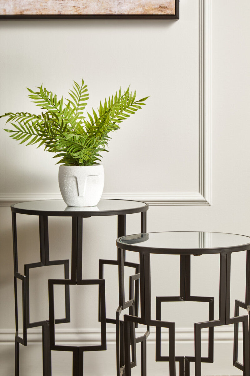 Avantis Set of 2 Square Design Black Tables