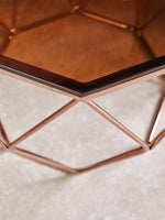 Allure End Table With Rose Gold Base