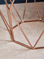 Allure End Table With Rose Gold Base