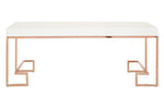 Allure Rose Gold Angled Legs Coffee Table