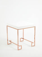 Allure Rose Gold Angled Legs End Table