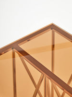 Allure Rose Gold Prismatic Legs End Table